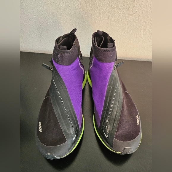 Nike Zoom Pegasus Turbo Shield Black Voltage Purple Running Sneakers Size 8.5 - Picture 5 of 16